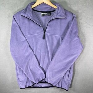 Woodlake 1/4‎ Zip Pullover Mens XL Purple Fleece Jacket Casual Golf